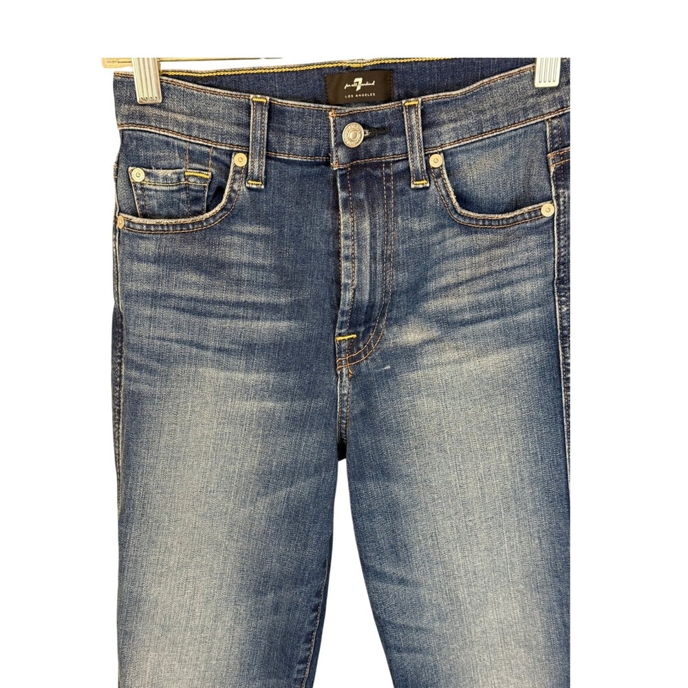 7 For All Mankind High Waist Cropped Straight Leg Jeans size 24